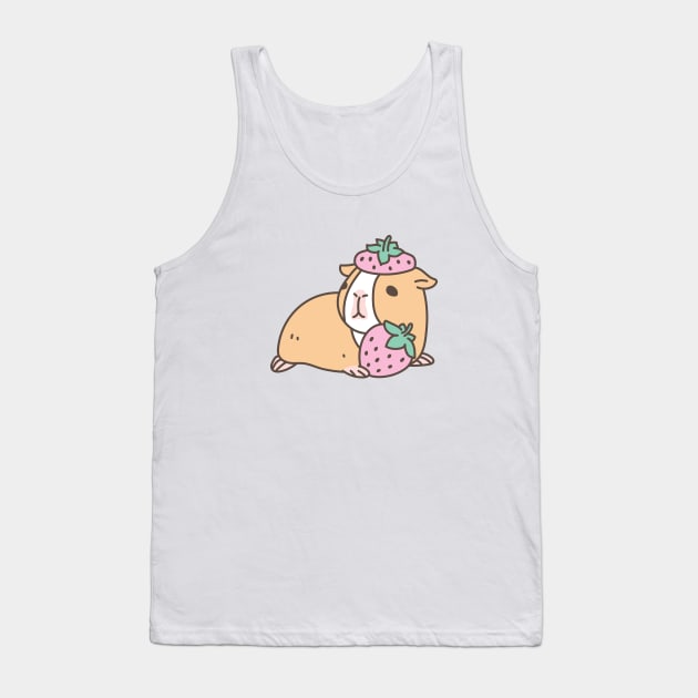 Strawberry Beret Guinea Pig Tank Top by Noristudio